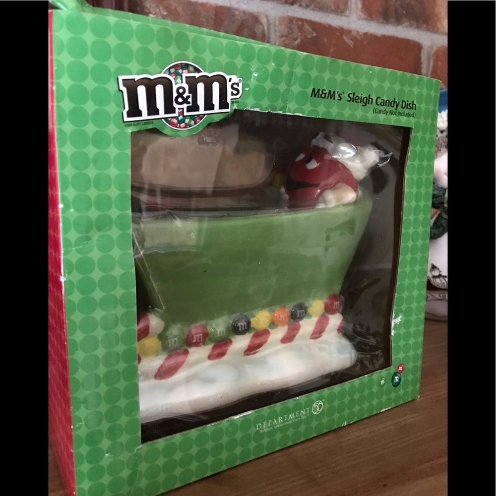 Rare M&M’s Sleigh Holiday Candy Dish
